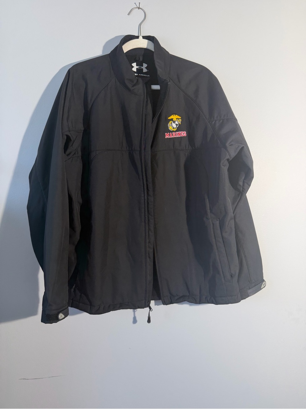 Under Armour Black Marines Softshell Windbreaker Jacket